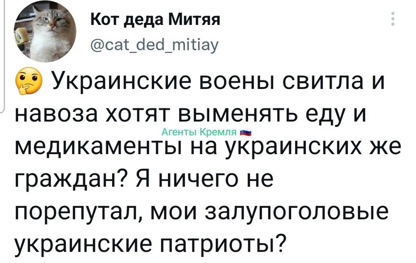 Причем на еду российскую, что вообще звучит как анекдот