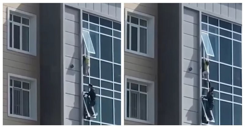 Мужчина спас трёхлетнюю малышку, которая падала с балкона восьмого этажа