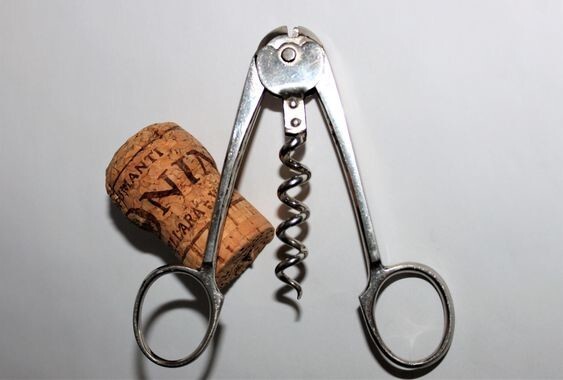 Немецкие ножничные щипцы и штопор 1893 года для шампанского
