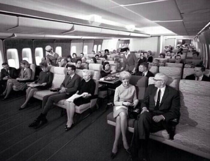 17. Эконом-класс на Pan Am 747 в конце 60-х