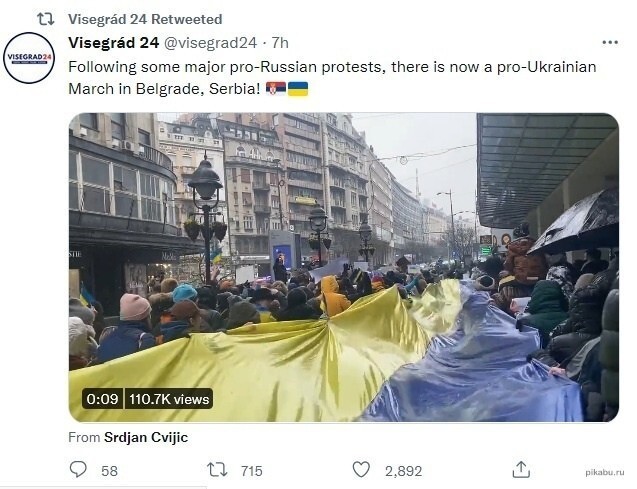 Массовая поддержка украины в Сербии!!!