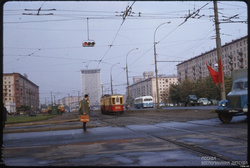 1967 год , возле метро Сокол , пересечение Ленинградского с Алабяна