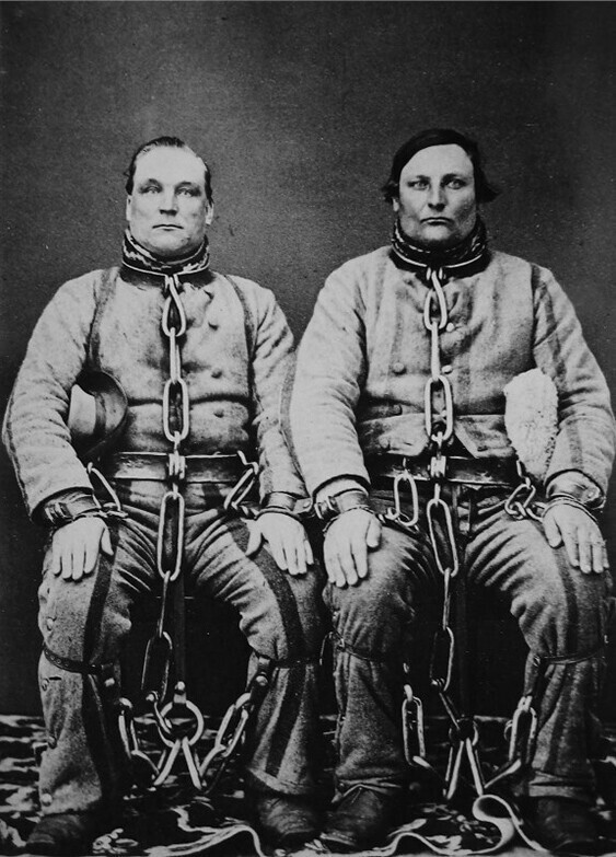 Члены финской банды Антти Исотало и Антти Раннанярви под арестом в полиции. 1869 год