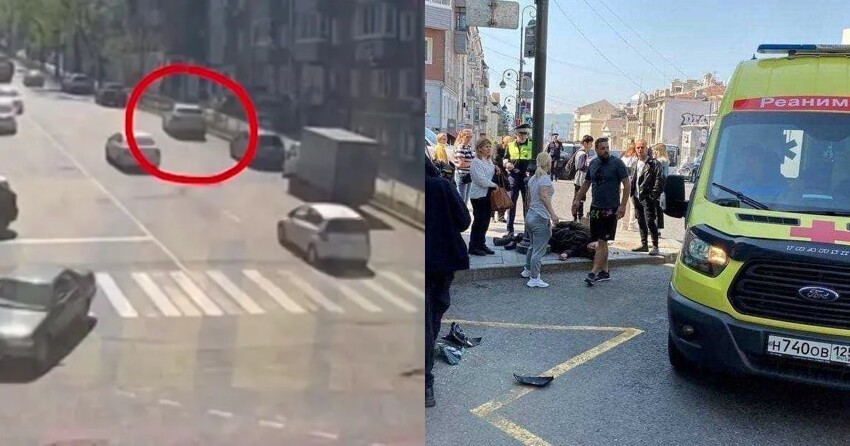 Забыла поставить на "ручник": неуправляемое авто    во Владивостоке сбило двух пешеходов