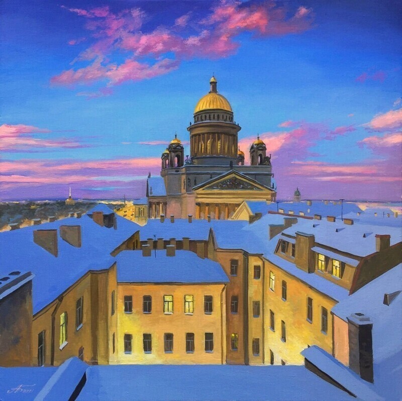 Санкт - Петербург.    Питерские крыши. Исаакий