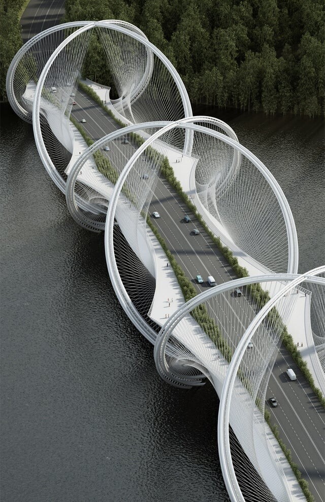 Макет будущего моста Сан-Шань, Китай