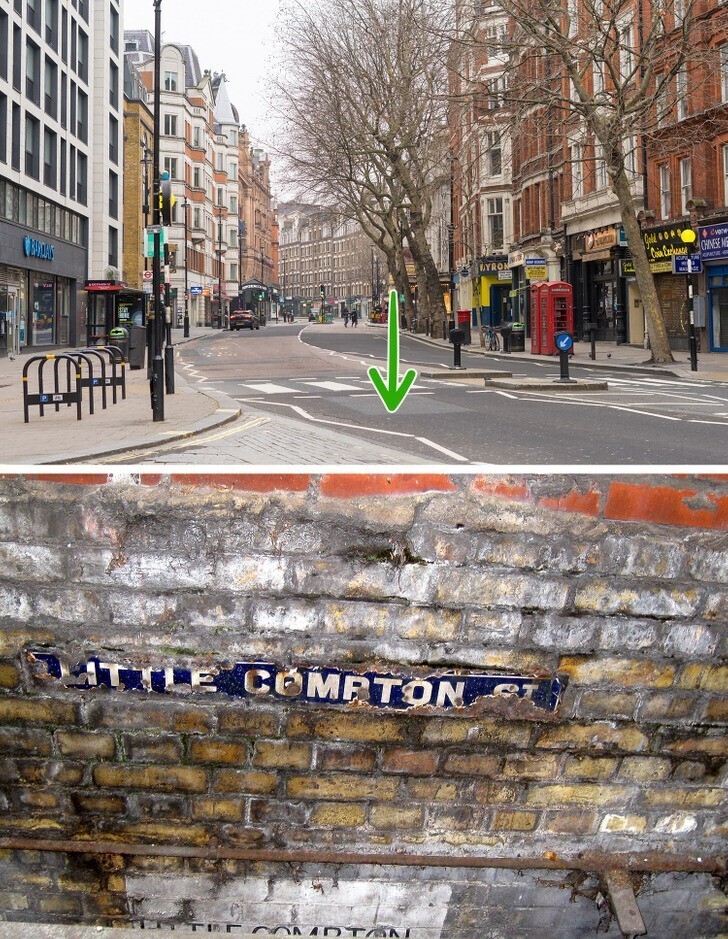 2. Перекрёсток Чаринг-Кросс в Лондоне был построен над старой улицей, известной как Литтл Комптон