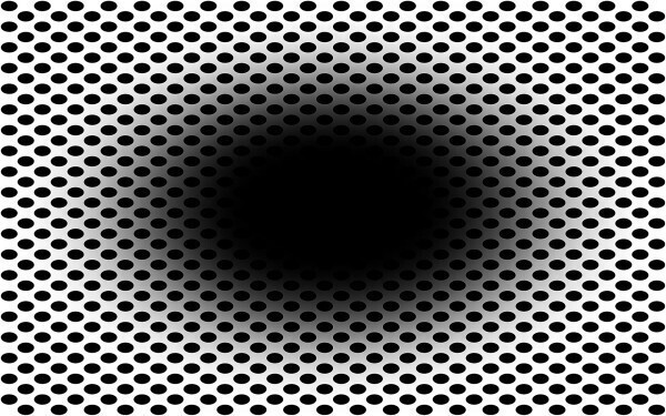 Удивительная оптическая иллюзия: будто черная дыра приближается к Вам.