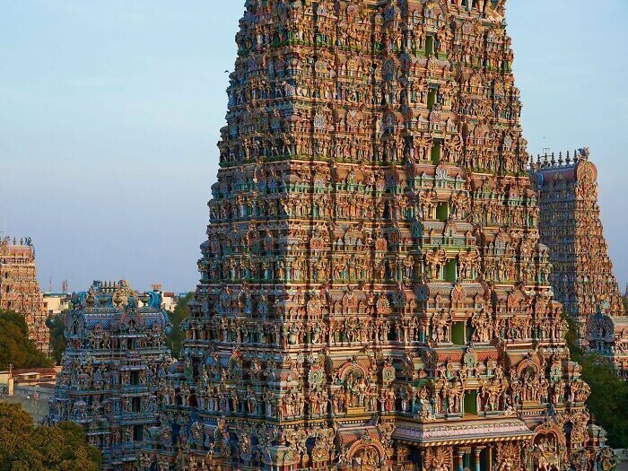 Индуистский храм богини Минакши в городе Мадурай, штат Тамилнад