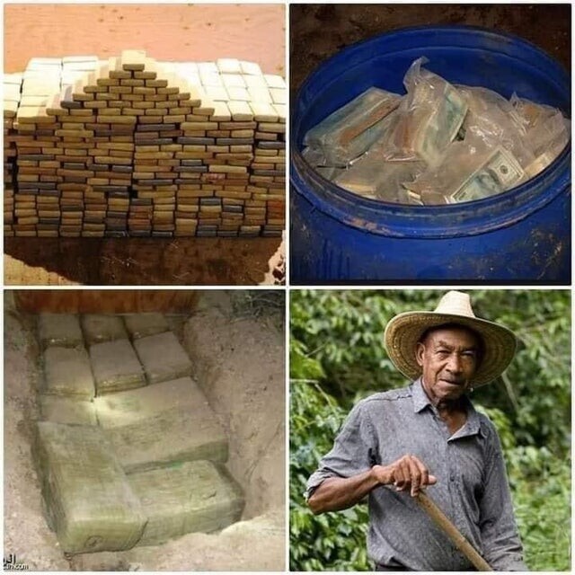 Колумбийский фермер обнаружил 600 миллионов долларов от незаконного оборота наркотиков, спрятанных на его участке