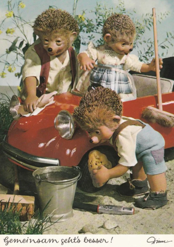 "С приветом" - немецкие открытки с ёжиками, которых очень любили в СССР