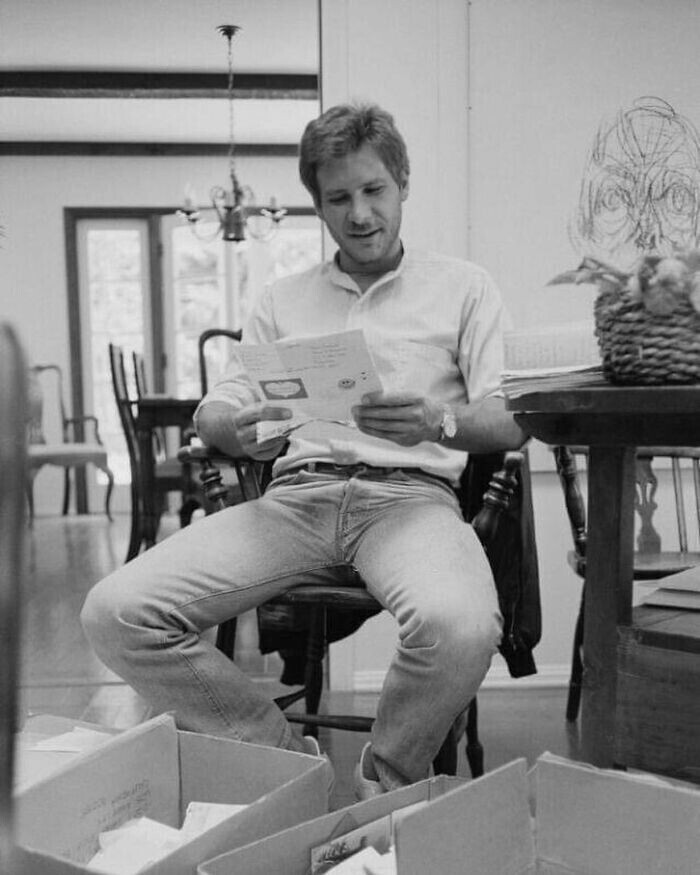 34. Харрисон Форд, сфотографированный Нэнси Моран в его доме в Лос-Анджелесе, 1981 год