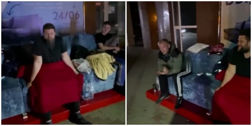 Когда очень хочешь диван: вот уже 62 часа в Белгороде мужики сидят на диване, в надежде получить его бесплатно