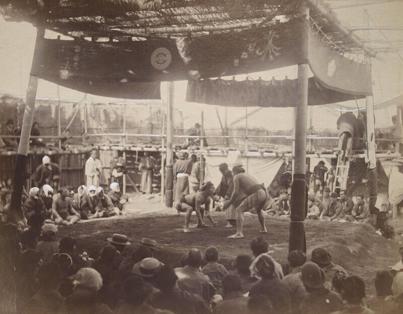 5. Борьба сумо, Иокогама, Япония, 1887 г.