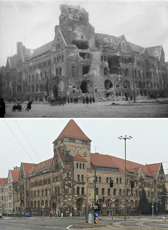 11. Познань, Польша, в 1946 и 2021 годах