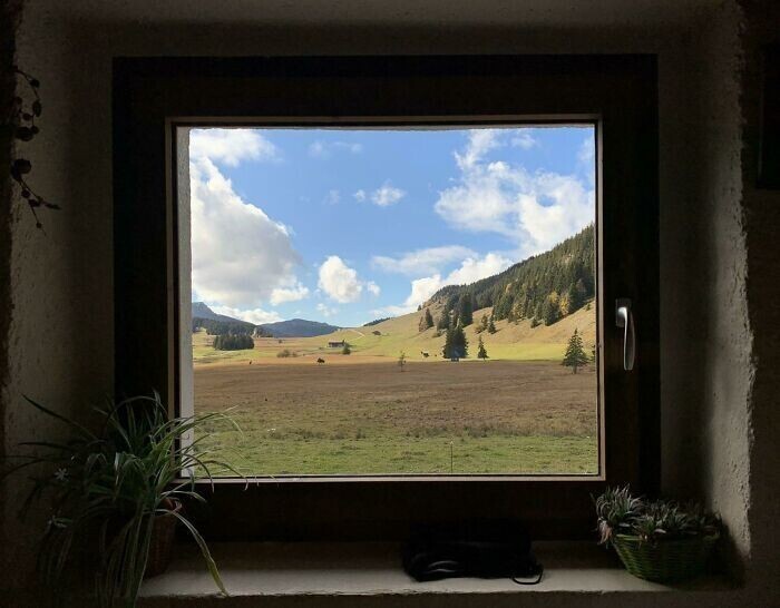 Вид из окна в Швейцарии