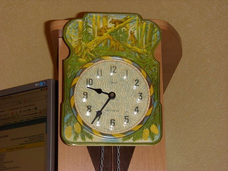 Советские часы-"ходики", которые были во всех домах