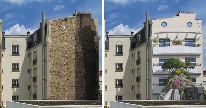Французский художник превращает стены домов в 3D-фрески