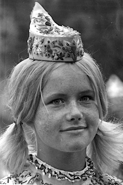 Х. Пасс, королева веснушек на празднике народного танца  1970 г.
