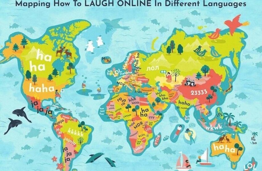 12 примеров, как изображается смех в разных языках