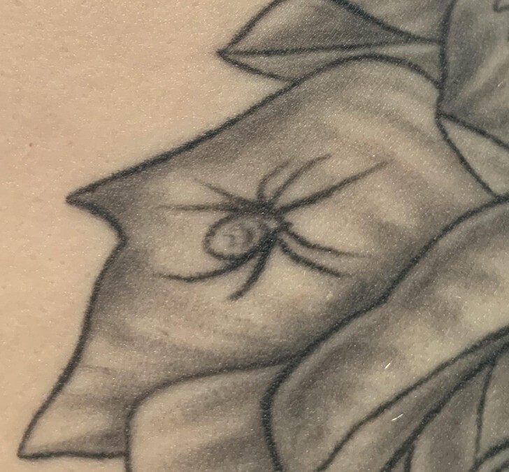 22. "Татуировщик нарисовал на мне паука с 9 ногами"