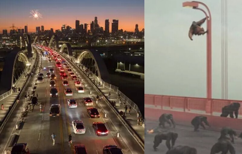 Вот это голливуд: новый мост в Лос-Анджелесе закрыт на неопределенное время