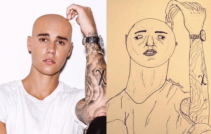 Австралиец рисует смешные портреты знаменитостей, особо не пытаясь сделать их похожими