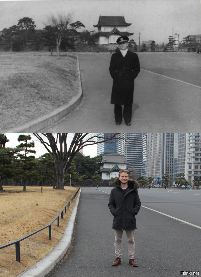 Дедушка и внук в Токио, 73 года разницы