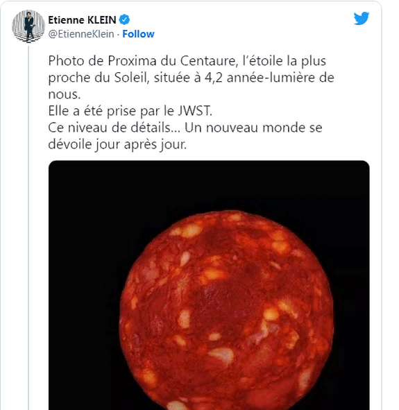 Учёный из Франции опубликовал фото колбасы, выдав его за снимок звезды, и ему поверили
