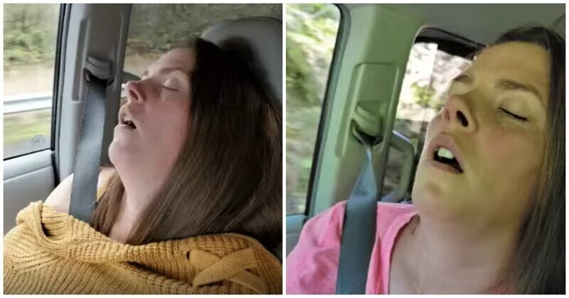 Путешествия с любимой: мужчина 15 лет фотографировал свою спящую в машине жену