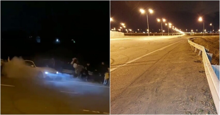 В Екатеринбурге ночной гонщик выбил страйк из зрителей