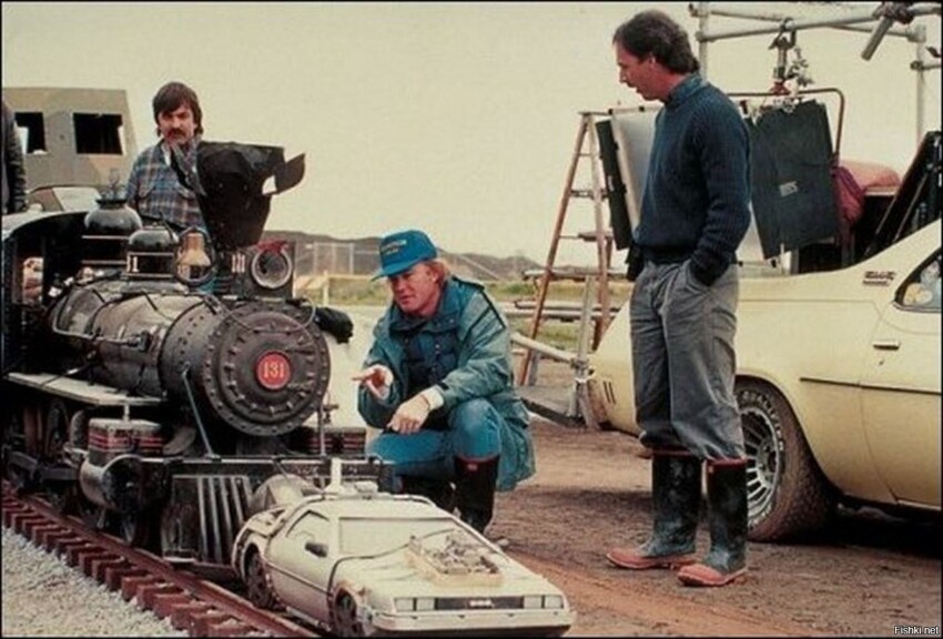 Съемка сцены поезда в «Назад в будущее 3», 1990 год