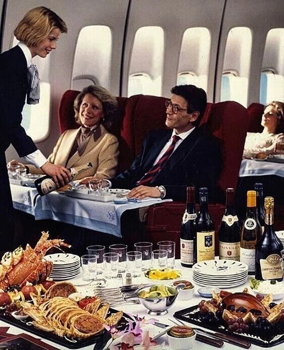 Путешествие первым классом авиакомпании Air France. 1980-е годы