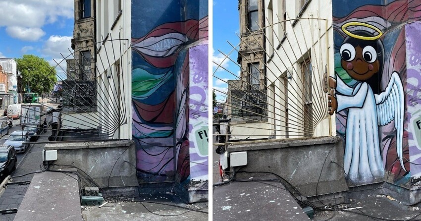 Художник превращает невзрачные уголки города в красочные и яркие картины