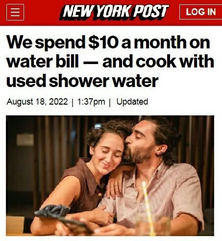Супружеская пара из Италии использует грязную воду после душа для мытья и готовки