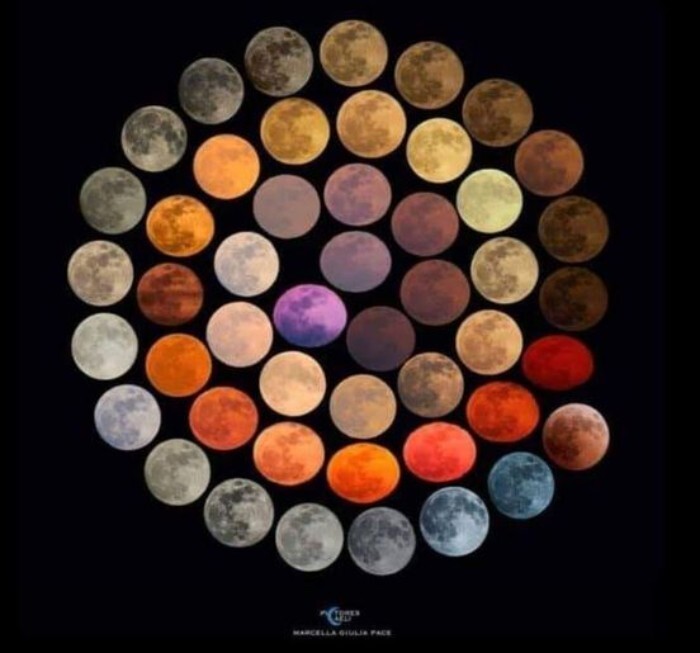 8. 48 оттенков луны, сфотографированной в разных местах Италии за 10 лет