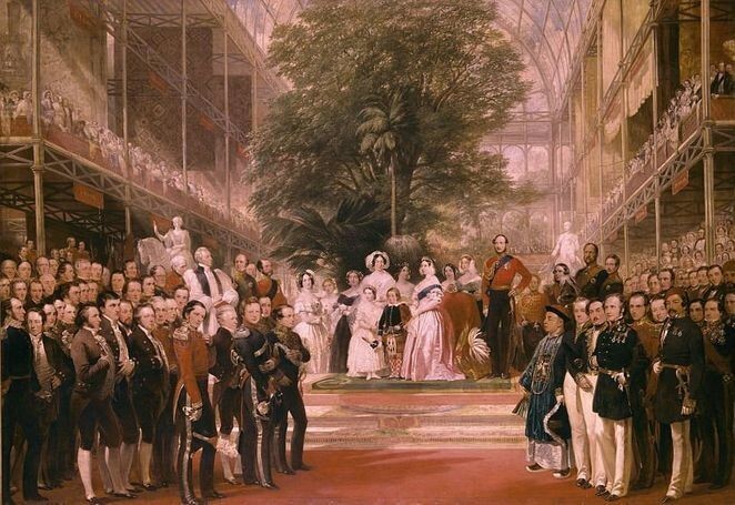 В сопровождении супруга принца Альберта и их детей королева Виктория открывает Всемирную выставку в Лондоне 1 мая 1851 года