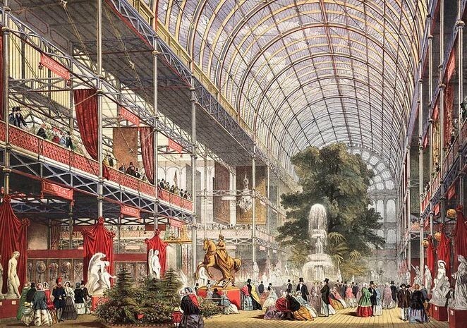 Трансепт Хрустального дворца из «Всеобъемлющих изображений Всемирной выставки 1851 года Дикинсонов»