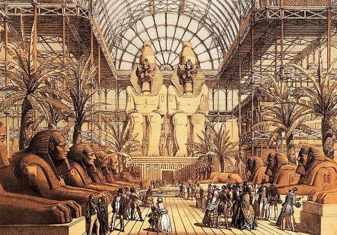 Египетский двор в Хрустальном дворце, Сиденхэм, 1854 год