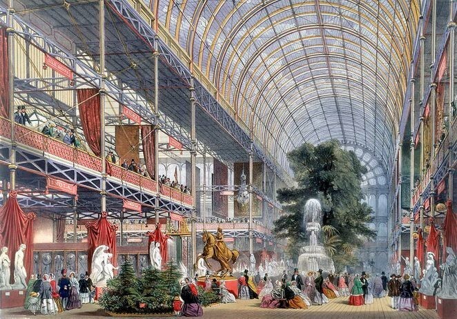 Трансепт Хрустального дворца, Лондон, 1851 год