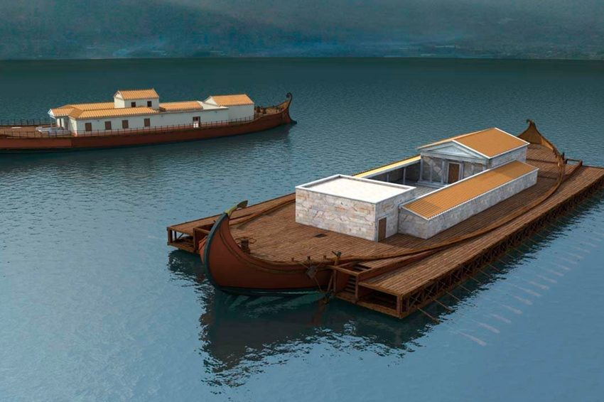 Корабли Калигулы — гигантские плавучие дворцы, оказавшиеся на дне озера