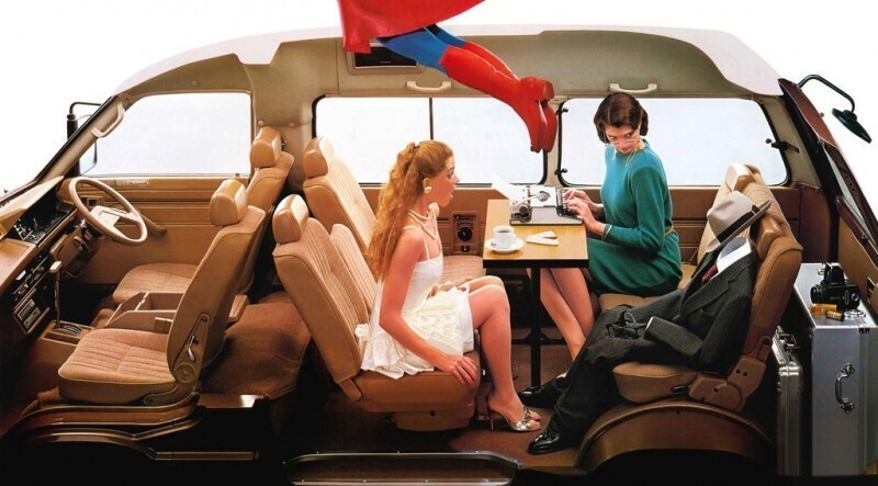 Реклама минивэна Toyota Space Cruiser. 1980-е