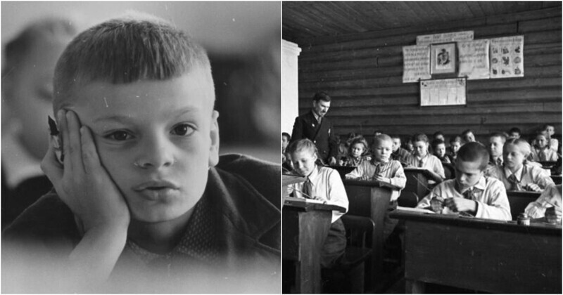 Фотографии школьников с 30-х по 80-е годы