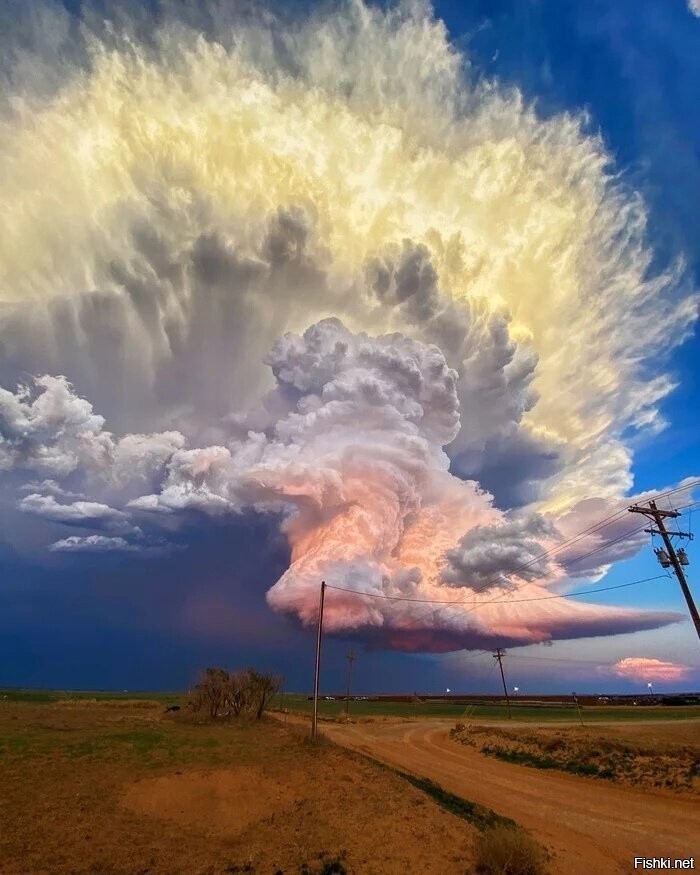 Невероятный снимок, сделанный охотницей за штормами Лорой Роу в Западном Теха...