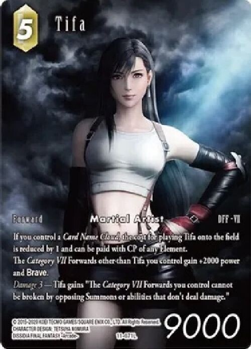 20. Final Fantasy TCG, Tifa — 1668 долларов