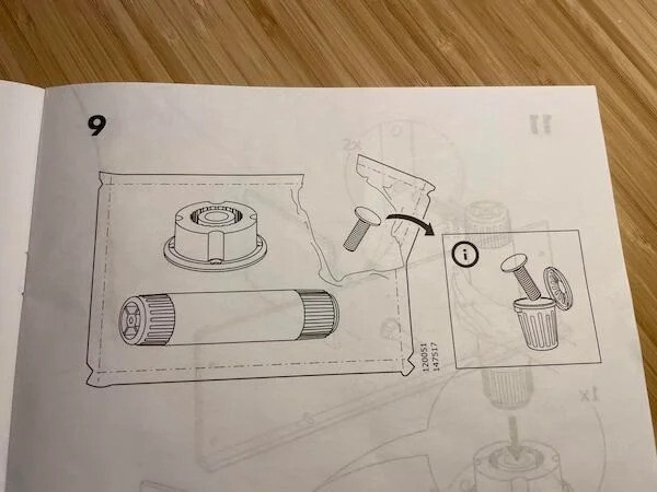 6. "В моем руководстве по сборке от IKEA сказано, что одну деталь надо выбросить"