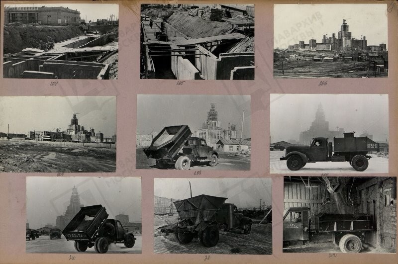 Строительство МГУ в фотографиях 1949-1951 года⁠⁠