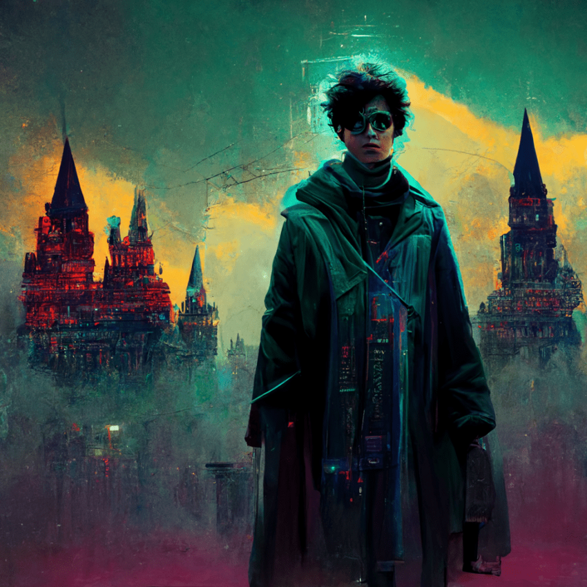 Какими были бы герои «Гарри Поттера», окажись они в мире киберпанка