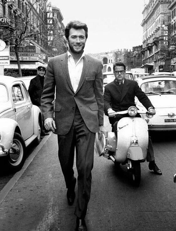 Клинт Иствуд в Риме в 1960-х годах