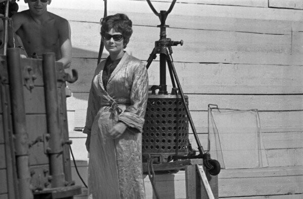 Татьяна Самойлова во время съемок художественного фильма «Анна Каренина», 1966 год